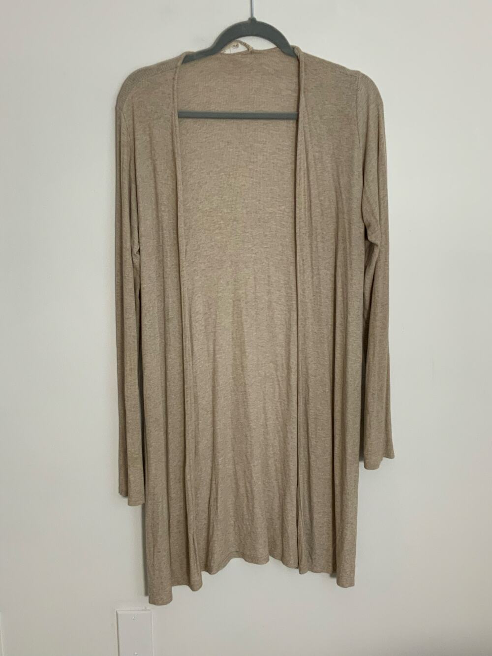 Joah‎ Brown Tan Light weight mid length cardigan size m/l